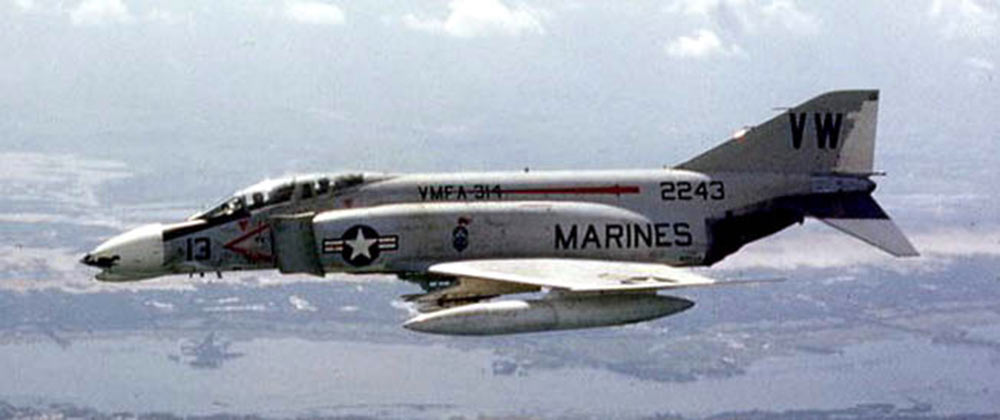 F-4 Phantom fighter in the air