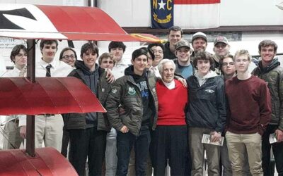 High School Aviation Students Learn History from WWII Fighter Pilot