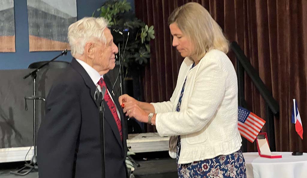 ed cottrell receiving honor medal