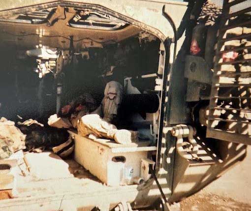 inside stryker tank mosul iraq