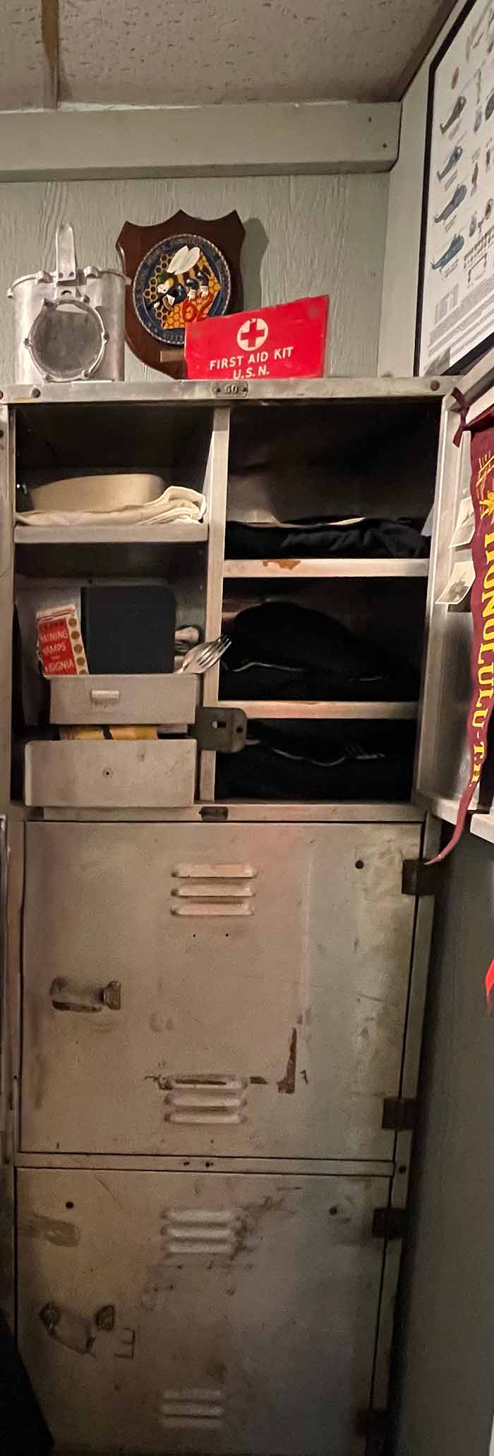 locker on submarine exhibit